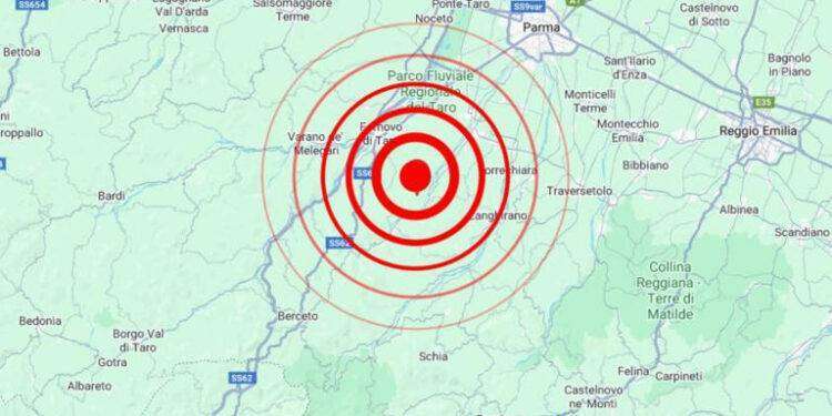 Paura per una scossa di terremoto di magnitudo compresa fra 3.5 e 4 con epicentro nel Parmense