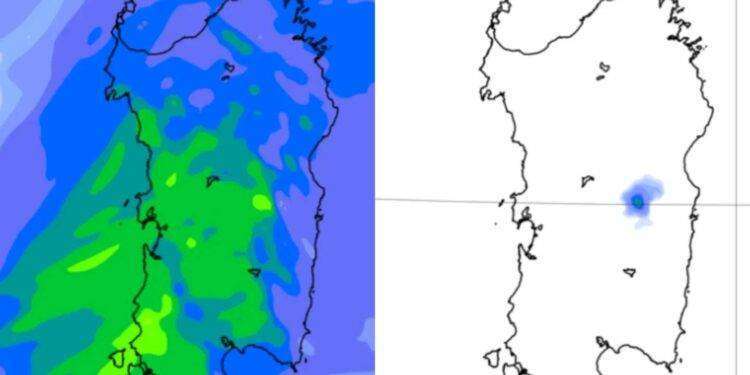 In arrivo piogge e neve sulla Sardegna. Maltempo fino a Pasqua