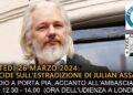Assange, martedì 26 marzo presidio a Roma davanti all’Ambasciata britannica