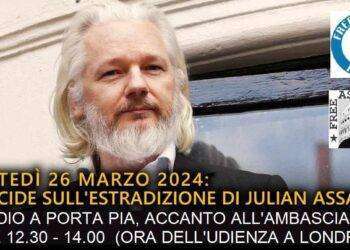 Assange, martedì 26 marzo presidio a Roma davanti all’Ambasciata britannica