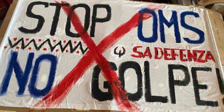 Anche in Sardegna in piazza contro il Golpe Globale dell’O.M.S. – Organizzazione Mondiale della Sanità