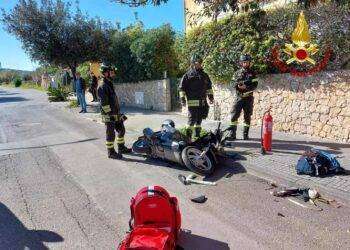 Alghero, schianto tra auto e moto: un ferito