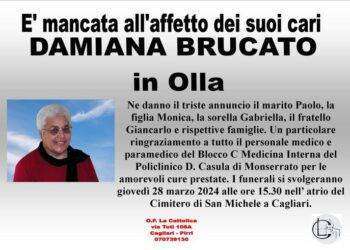 E’ mancata all’affetto dei suoi cari Damiana Brucato