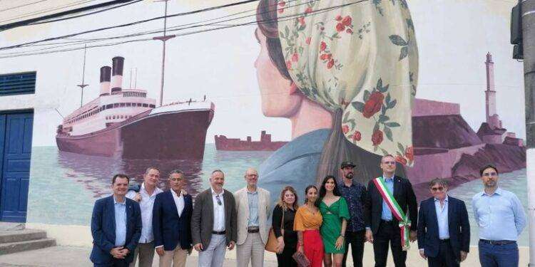 A Santos un murale dedicato ai 150 anni di emigrazione italiana