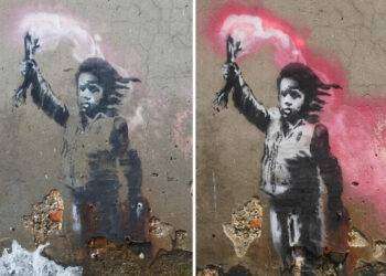 A Venezia sorveglianza h24 per il Bambino migrante di Banksy