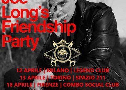 Bobby Joe Long’s Friendship Party: ad aprile in tour in tutta Italia