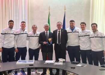 Il Ministro per lo Sport e i Giovani Andrea Abodi ha ricevuto la Nazionale Italiana di Calcio da Tavolo