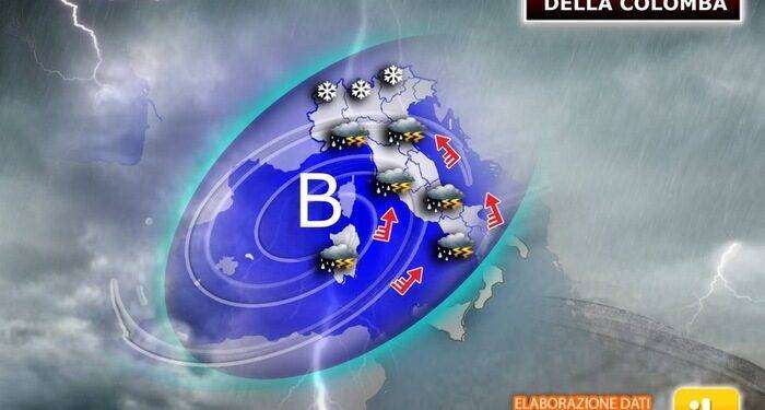 Meteo: Ciclone della Colomba per la Settimana Santa, almeno 3 giorni di Forte Maltempo