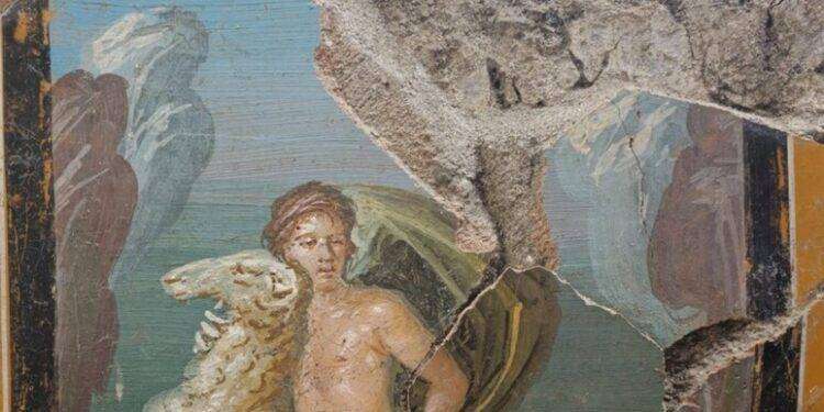 A Pompei spunta un affresco di Frisso e Elle