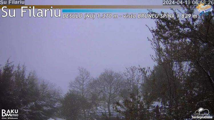 Neve nel nuorese, risveglio bianco in quota in Sardegna