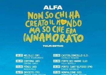 Alfa annuncia i concerti del suo tour nei palasport