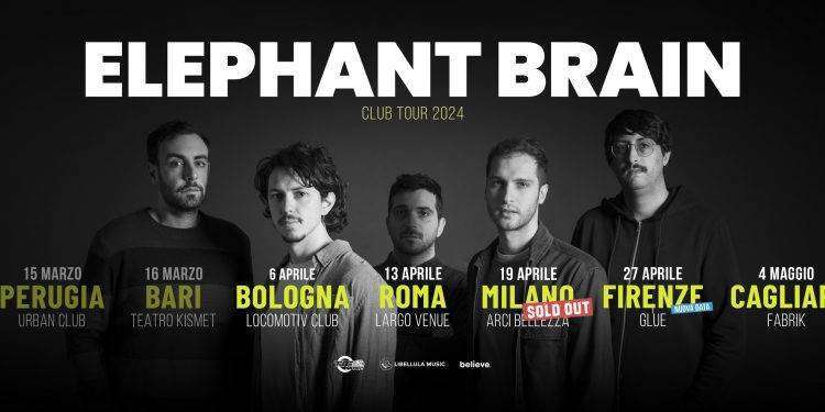 Elephant Brain in tour, una data a Cagliari