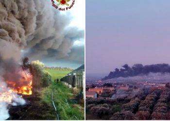 Incendio Ardea, in fiamme pneumatici e rifiuti. Nube nera su Roma e i Castelli. “Tenete le finestre chiuse”