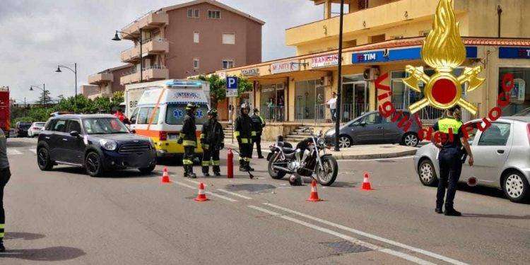 Olbia: auto contro moto in viale Aldo Moro, un ferito