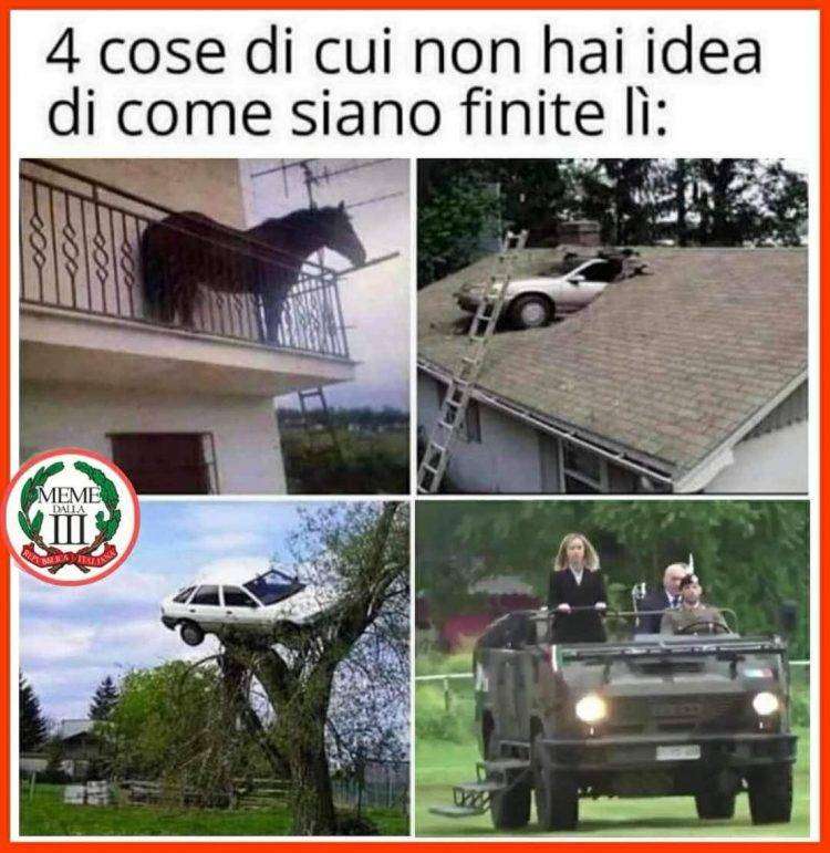 Meloni e il giro a bordo di un mezzo tattico militare: il web si scatena