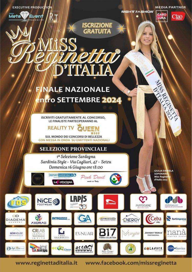 Finalmente anche in Sardegna si potrà partecipare alle selezioni per Miss Reginetta d’Italia