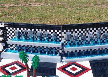 La Fontana dello Zodiaco a Tinnura in un diorama in Lego