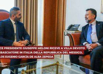 Messico: il vice presidente Meloni riceve l’ambasciatore Zepeda