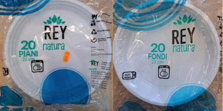 Richiamati piatti di plastica per migrazione di sostanze chimiche