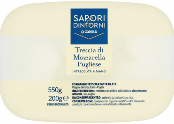 Conad richiama treccia di mozzarella pugliese con scadenza sbagliata
