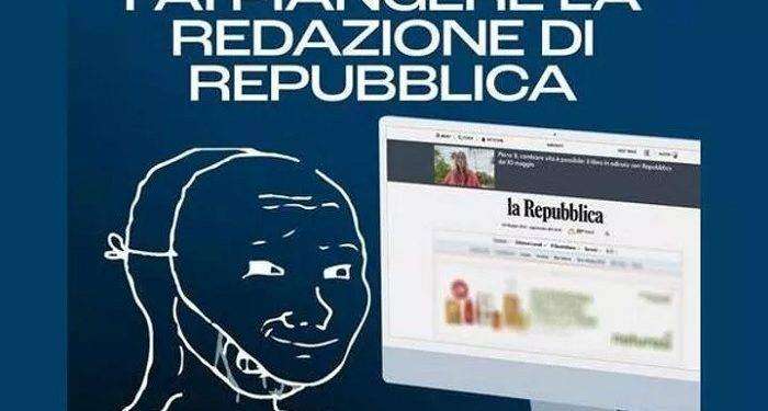 Europee, Atreju contro Repubblica: ‘Falli piangere, vota Giorgia’. Ai colleghi la solidarietà del sindacato