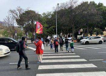 A Cagliari flashmob davanti alle scuole per sicurezza stradale