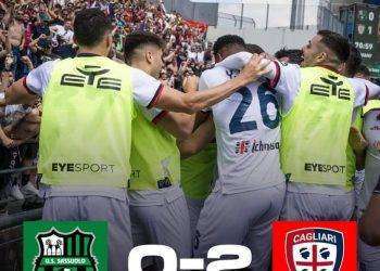 Il Cagliari vince 2 a 0 con il Sassuolo: festa rossoblù