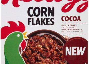 Richiamati cereali Kellogg’s Corn Flakes Cocoa: possono causare danni ai denti o rischio di soffocamento