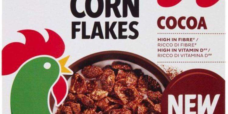 Richiamati cereali Kellogg’s Corn Flakes Cocoa: possono causare danni ai denti o rischio di soffocamento