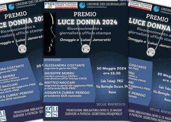 Premio ‘Luce donna’ 2024, presentazione in Fnsi il 30 maggio
