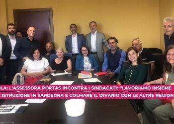 Scuola: l’assessora Portas incontra i Sindacati. Lavoriamo insieme per l’istruzione in Sardegna e colmare il divario con le altre Regioni