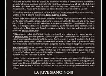 Juventus, la Curva Sud in silenzio: “Per noi il campionato finisce qui”