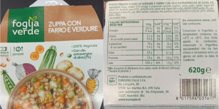Allerta Botulino: Eurospin richiama zuppa fresca