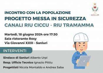 Sanluri, incontro con la popolazione sul progetto di messa in sicurezza dei canali Riu Ciccu e Riu Tramamma