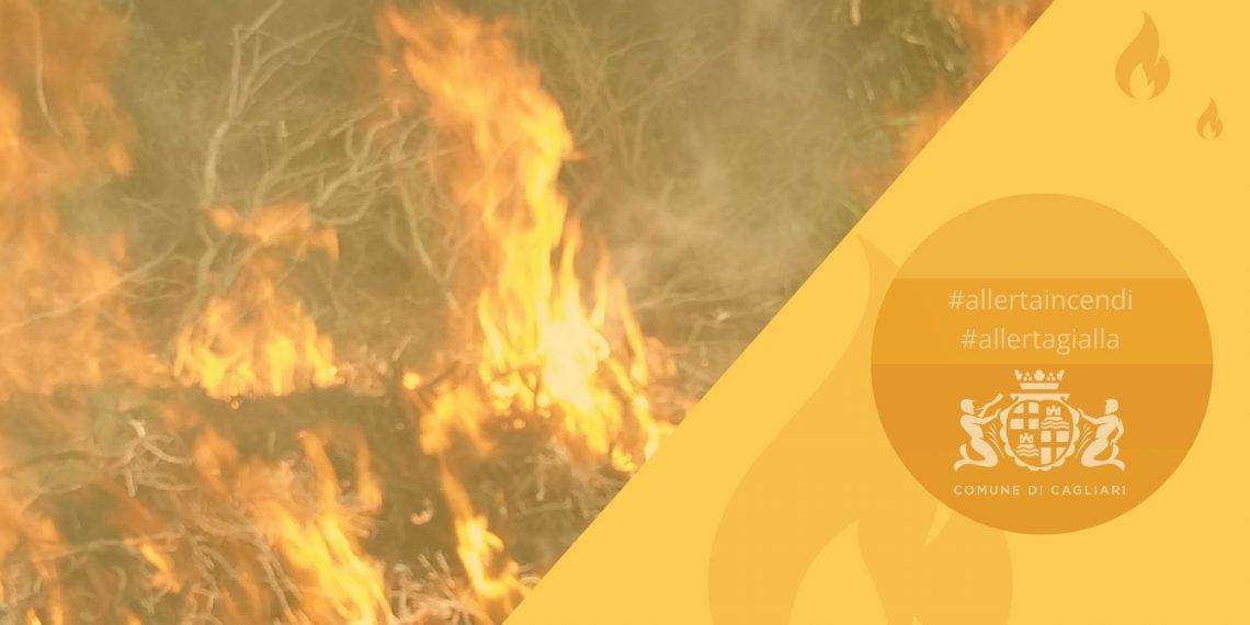 Pericolo incendio: codice giallo anche a Cagliari venerdì 28 giugno
