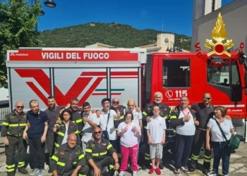 Berchidda, ragazzi con disabilità a lezione dai vigili del fuoco