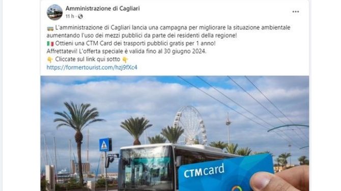 Cagliari, carta Ctm per viaggiare gratis, il Ctm denuncia: “Notizia Falsa”