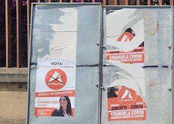 Comunali Cagliari, strappati manifesti di Emanuela Corda: “Gli altri candidati intervengano”