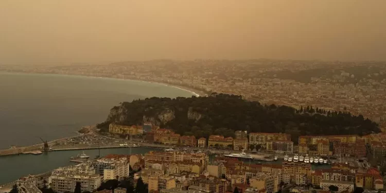 In arrivo sabbia del Sahara sul Mediterraneo