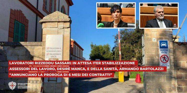 Lavoratori Rizzeddu Sassari: in attesa iter stabilizzazione, Regione annuncia la proroga di 6 mesi dei contratti