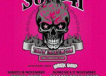 Sum 41,  in concerto a Bologna e Roma il 16 e 17 novembre