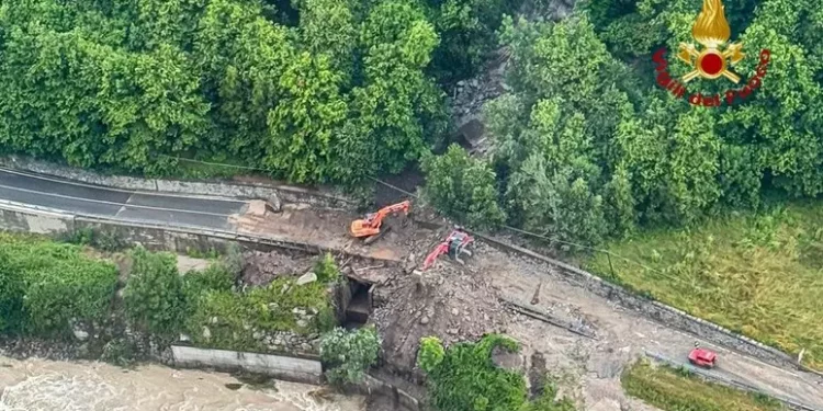 Nubifragi, frane e fiumi in piena e nelle vallate del Piemonte e Valle d’Aosta