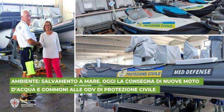 Ambiente: salvamento a mare, consegnate nuove moto d’acqua e gommoni alle Odv di Protezione civile