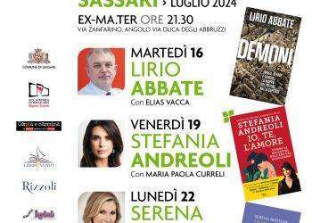 Lirio Abbate, Stefania Andreoli e Serena Bortone a Sassari per Éntula rispettivamente il 16, 19 e 22 luglio