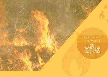 Allerta incendio: codice giallo a Cagliari il 7 luglio