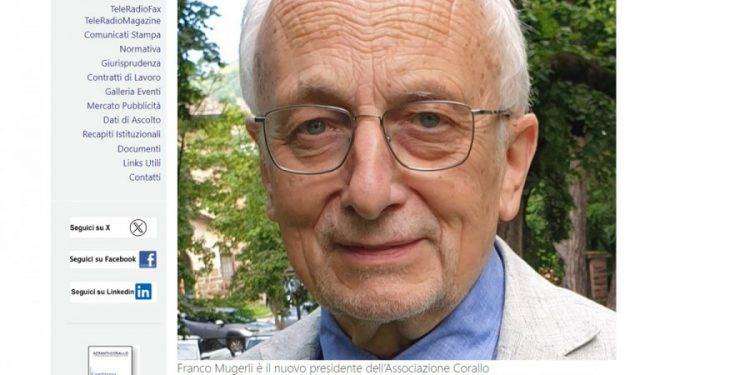 Associazione Corallo, Franco Mugerli nominato presidente