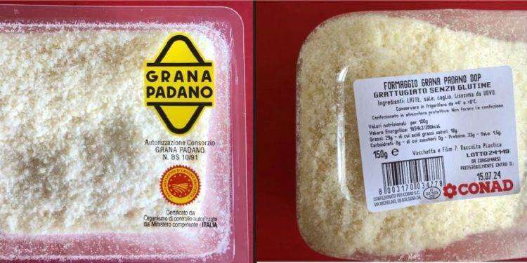 Richiamato il Grana Padano Dop Conad: ecco perchè