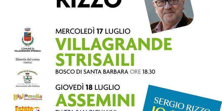Sergio Rizzo a Villagrande Strisaili e Assemini con il libro “Io sò io” rispettivamente il 17 e 18 luglio