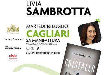 La scrittrice romana Livia Sambrotta a Cagliari il 16 luglio per presentare “Cristallo”, il suo nuovo romanzo