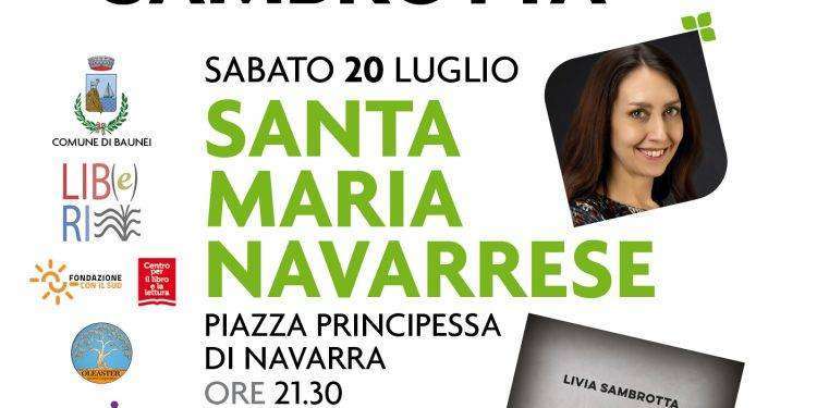 La scrittrice romana Livia Sambrotta a Santa Maria Navarrese sabato 20 luglio luglio